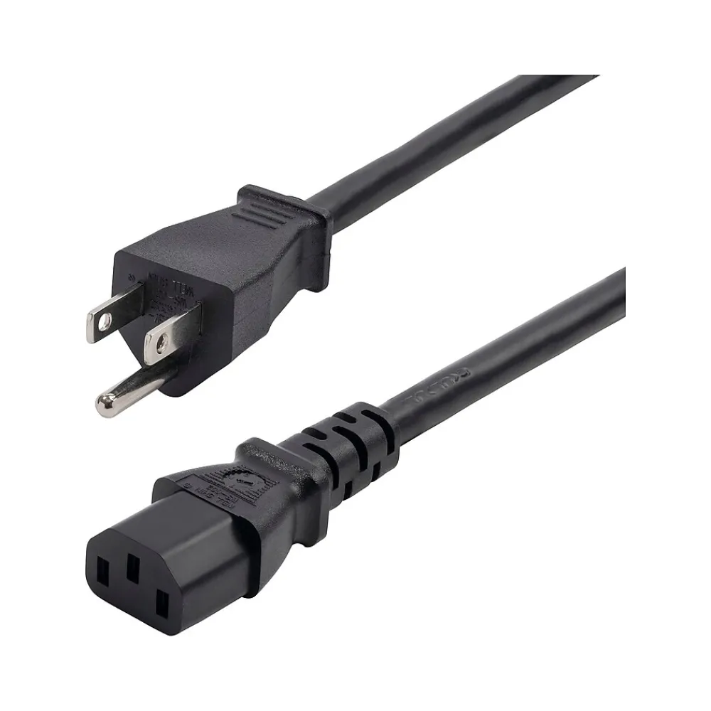StarTech 8' NEMA 5-15P to C13 Power Cable, Male to Female, Black (271B-6800-POWER-CORD)