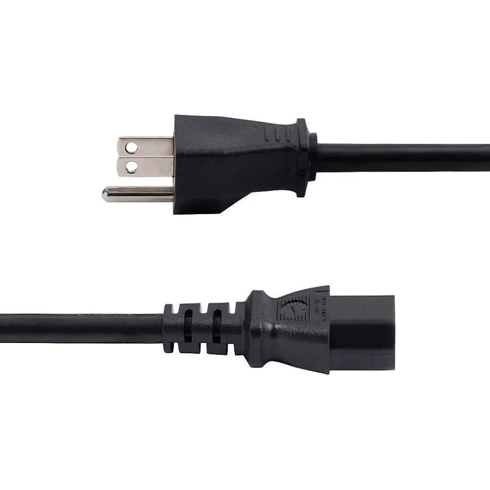 StarTech 8' NEMA 5-15P to C13 Power Cable, Male to Female, Black (271B-6800-POWER-CORD)