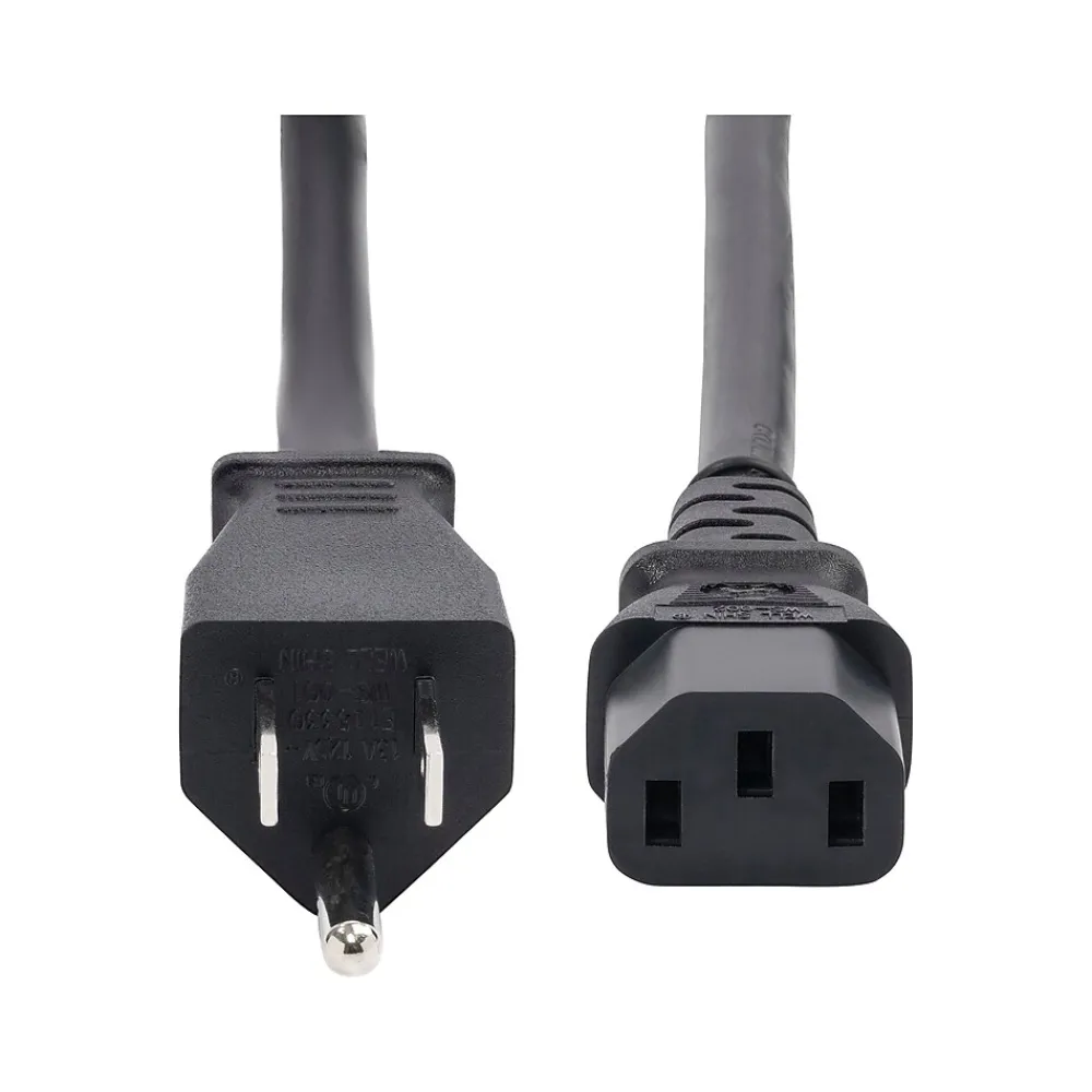 StarTech 8' NEMA 5-15P to C13 Power Cable, Male to Female, Black (271B-6800-POWER-CORD)