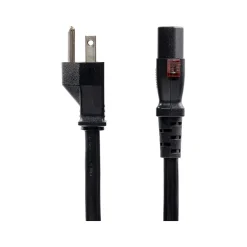 StarTech 12' NEMA 5-15P to Locking C13 Power Cable, Male to Female, Black (27LC-4B00-POWER-CORD)