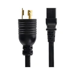 StarTech 6' Twist-Lock NEMA L6-20P to C19 Power Cable, male to Female, Black (ZA16-2600-POWER-CORD)