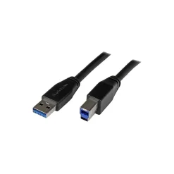 StarTech 32.8' USB 3.0 A to USB 3.0 B Male to Male Cable, Black (USB3SAB10M)