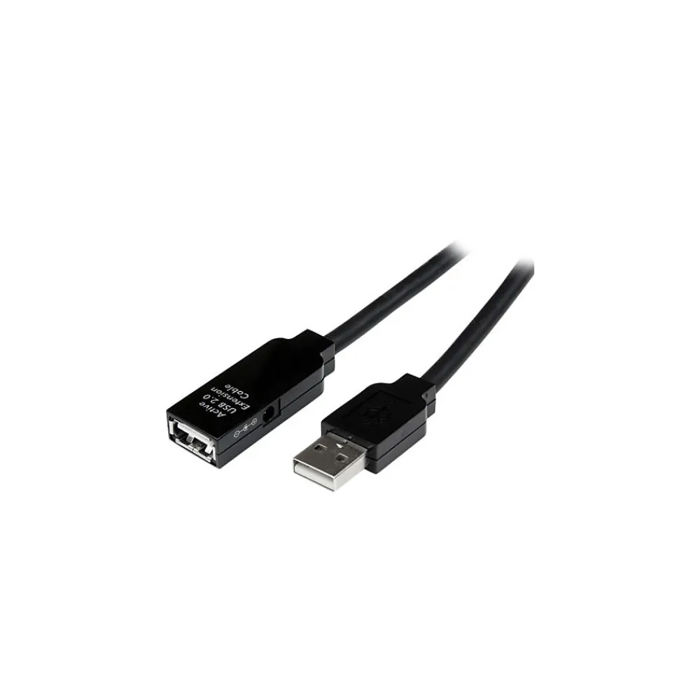 StarTech 49.2' USB 2.0 Active Extension Cable, Black