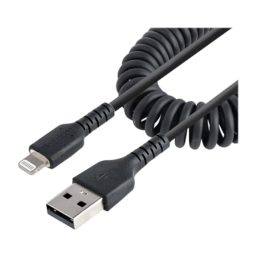 StarTech 20" USB-A to Lightning Cable, Male to Male, Black (RUSB2ALT50CMBC)