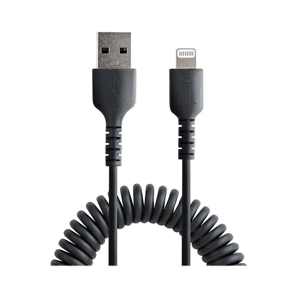 StarTech 20" USB-A to Lightning Cable, Male to Male, Black (RUSB2ALT50CMBC)