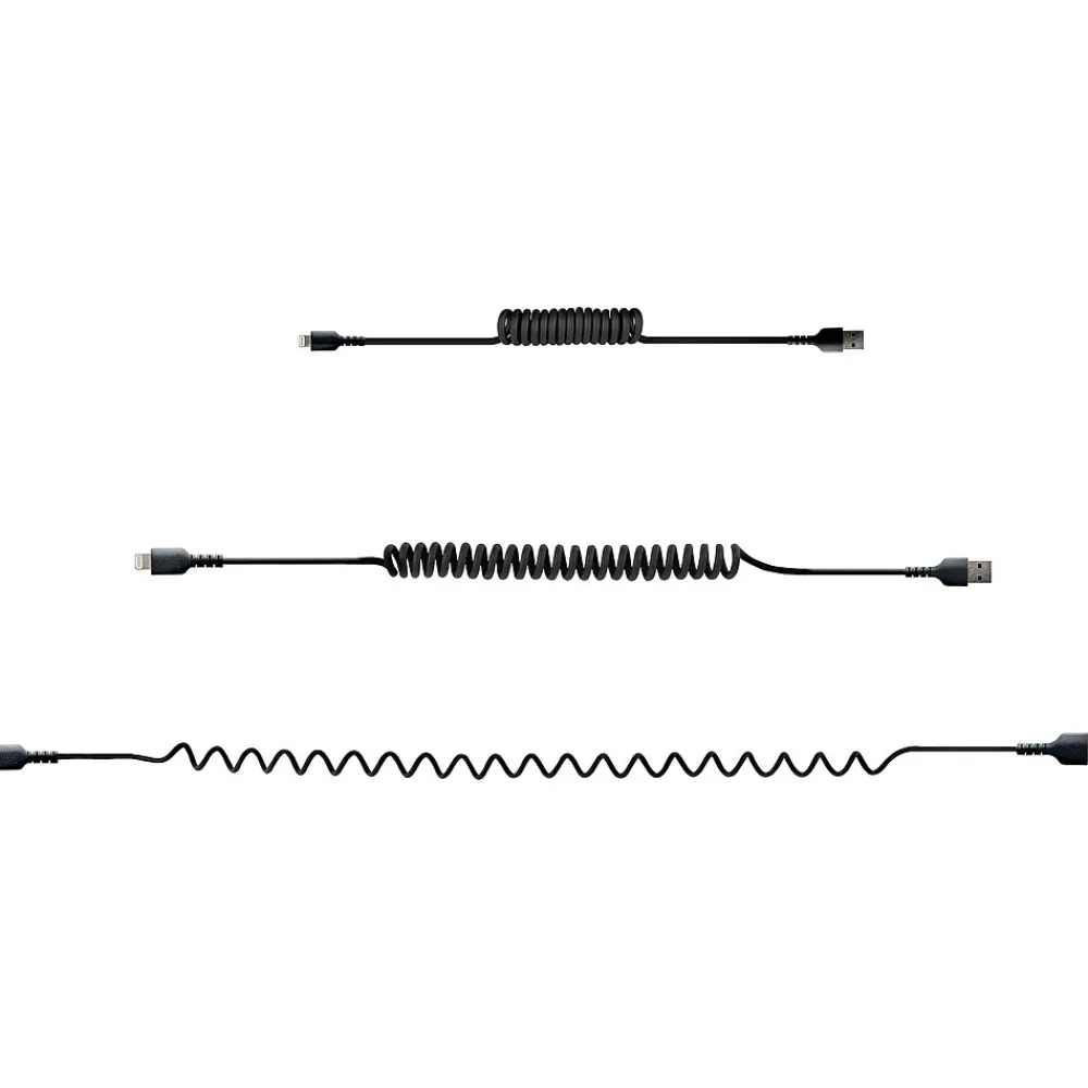 StarTech 20" USB-A to Lightning Cable, Male to Male, Black (RUSB2ALT50CMBC)