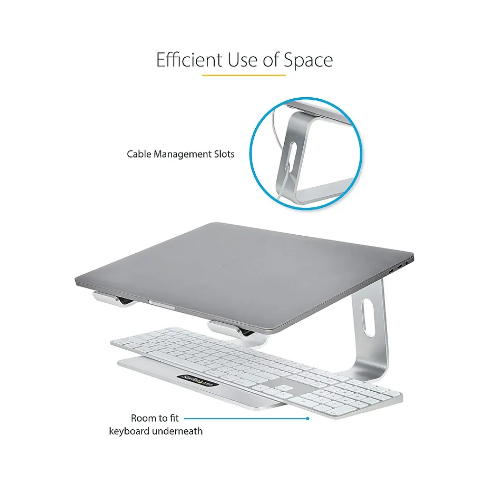 10.2" x 10.2" Aluminum Laptop Stand, Silver (LAPTOP-STAND-SILVER)<StarTech Best