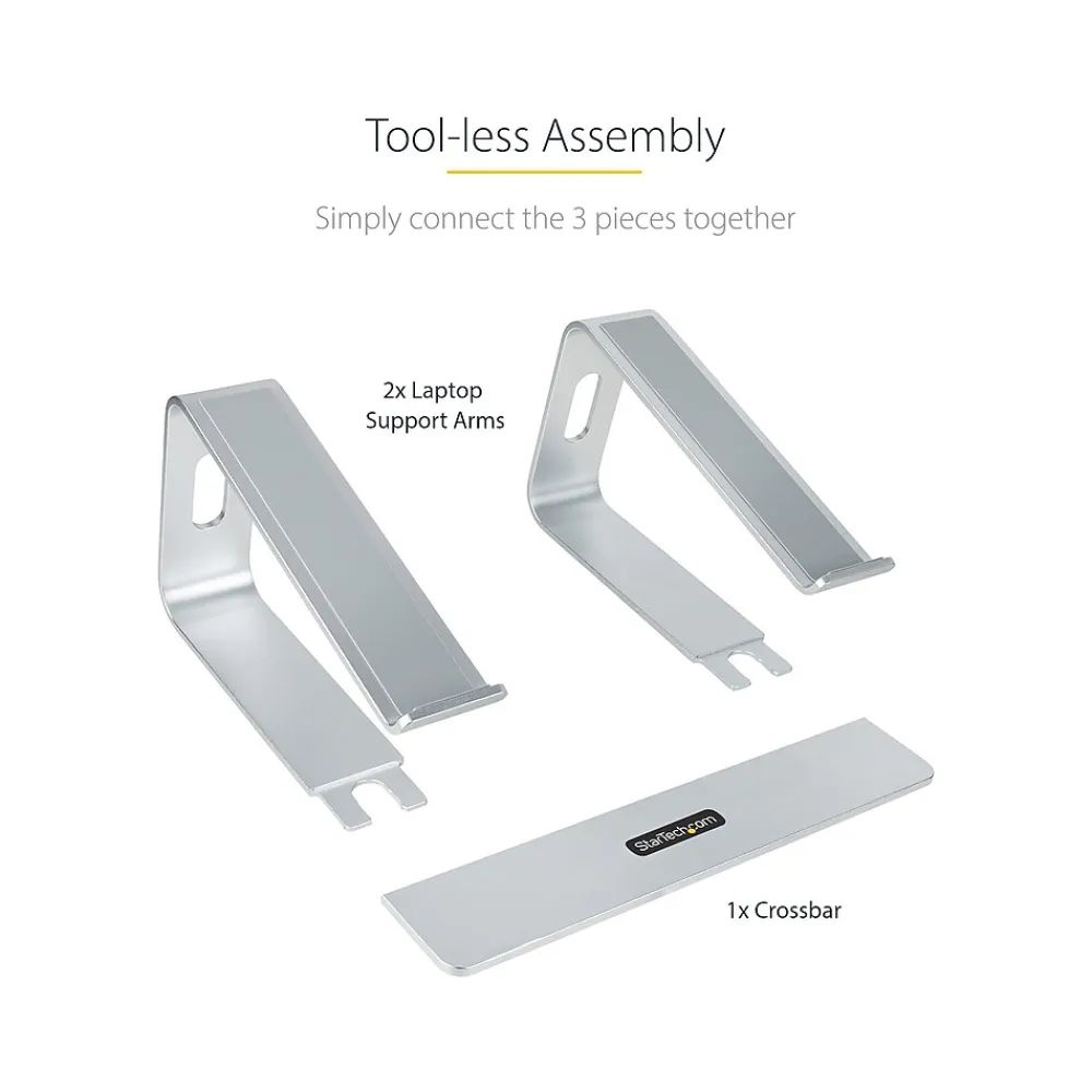 10.2" x 10.2" Aluminum Laptop Stand, Silver (LAPTOP-STAND-SILVER)<StarTech Best