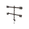 StarTech Desk Mount Quad Monitor Arm, Articulating Adjustable, Up to 27", Gray/Black (ARMQUAD)