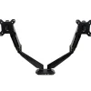 Best StarTech Dual Monitor Arm, One-Touch Height Adjustment Adjustable, Up to 30", Black (ARMSLIMDUO)