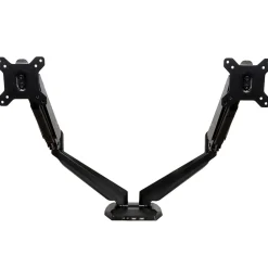 Best StarTech Dual Monitor Arm, One-Touch Height Adjustment Adjustable, Up to 30", Black (ARMSLIMDUO)