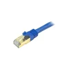 StarTech 12ft Blue Cat6a Shielded Patch Cable, Cat6a Ethernet Cable, 12 ft Cat 6a STP Cable, Snagless RJ45 Ethernet Cord