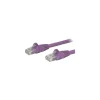 StarTech 2ft Purple Cat6 Patch Cable with Snagless RJ45 Connectors, Cat6 Ethernet Cable, 2 ft Cat6 UTP Cable