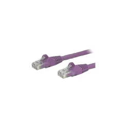 StarTech 2ft Purple Cat6 Patch Cable with Snagless RJ45 Connectors, Cat6 Ethernet Cable, 2 ft Cat6 UTP Cable