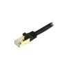 StarTech 6in Black Cat6a Shielded Patch Cable, Cat6a Ethernet Cable, 6 inch Cat 6a STP Cable, Short Ethernet Cord