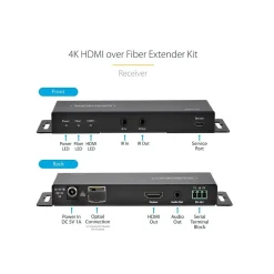 Clearance StarTech 4K HDMI over Fiber Extender Kit (ST121HD20FXA2)