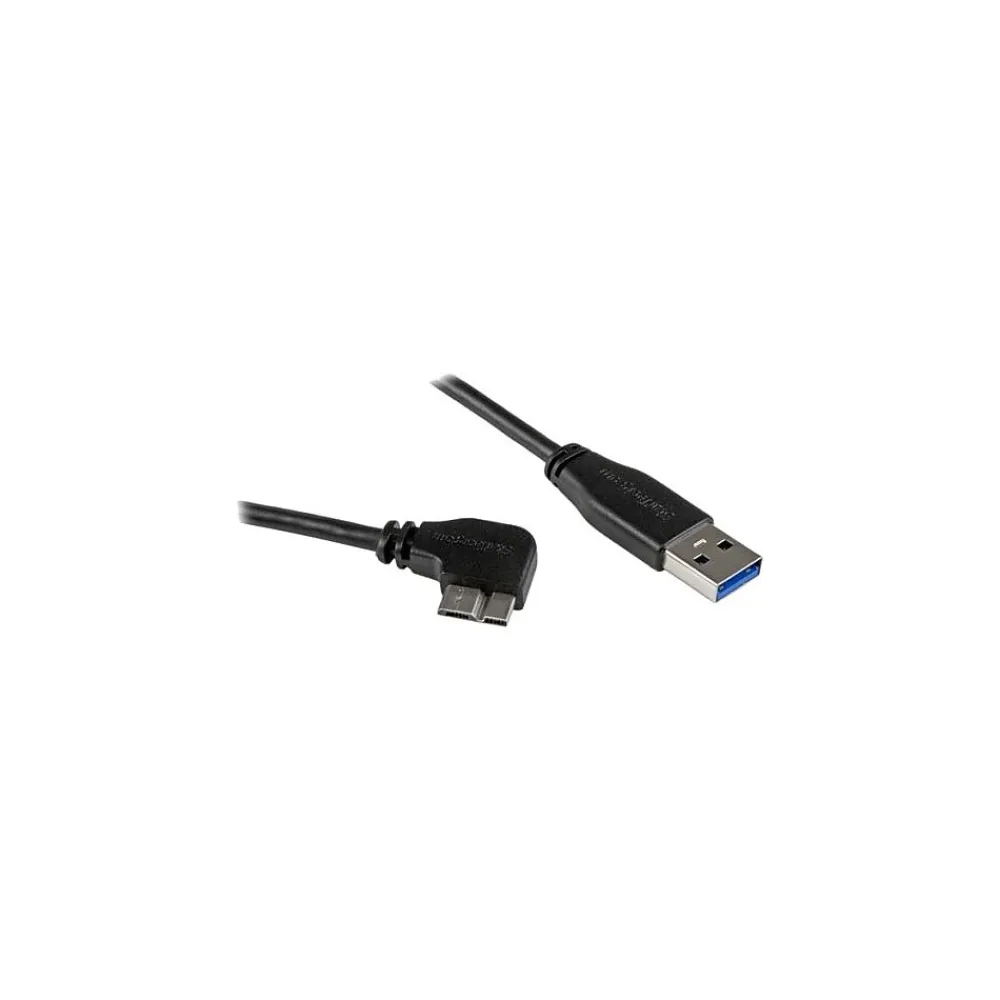 StarTech 0.5m 20" Slim Micro USB 3.0 Cable - M/M - USB 3.0 A to Right-Angle Micro USB - USB 3.1 Gen 1 (5 Gbps)