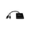 StarTech Mini DisplayPort to 2x DisplayPort Multi Stream Transport Hub, Black