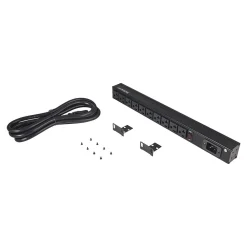 StarTech 10-Outlet Power Strip, 8', Black (RKPW101920)