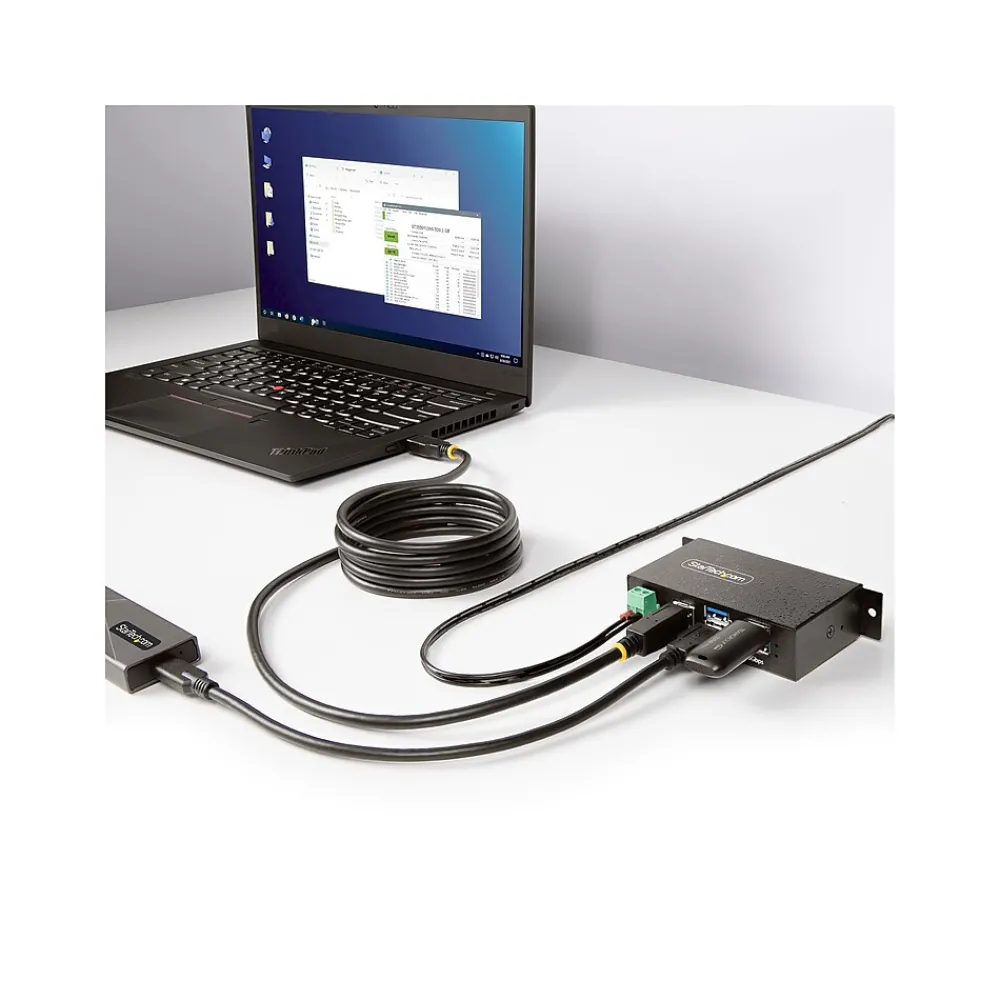 StarTech 4-Port USB 3.2 Hub, Black (5G4AINDRM-USB-A-HUB)