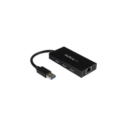 StarTech 3-Port USB 3.0 Hub, Black (ST3300GU3B)