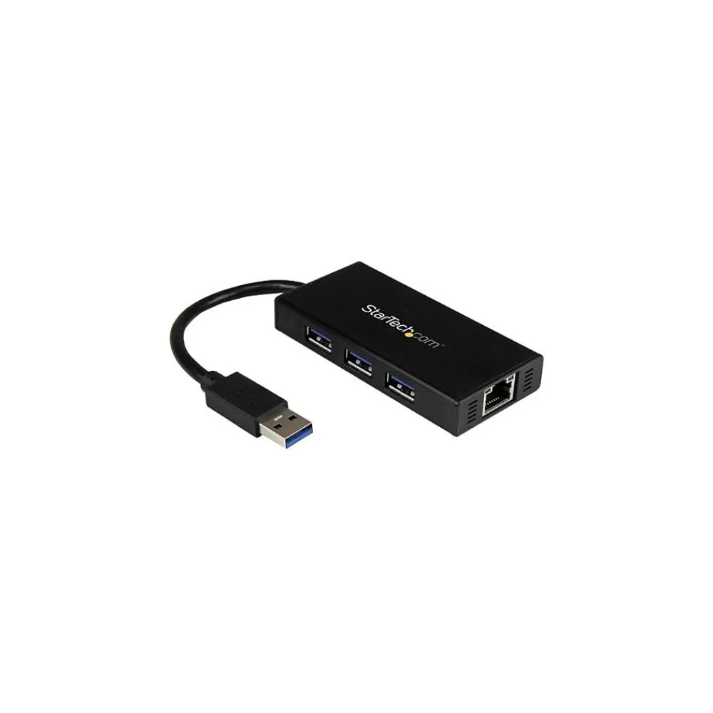 StarTech 3-Port USB 3.0 Hub, Black (ST3300GU3B)