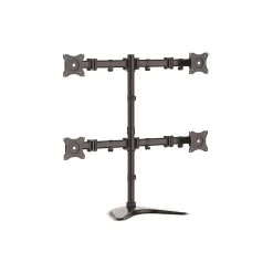 Sale StarTech Quad Monitor Stand, Steel, for VESA Mount Monitors, Adjustable, Up to 27", Black (ARMBARQUAD)