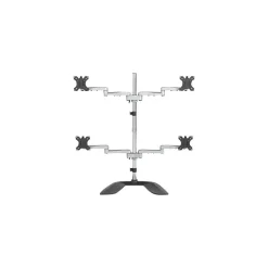 Clearance StarTech Quad-Monitor Stand - For up to 32" VESA Mount Monitors Monitor Arm, Up, Gray (ARMQUADSS)