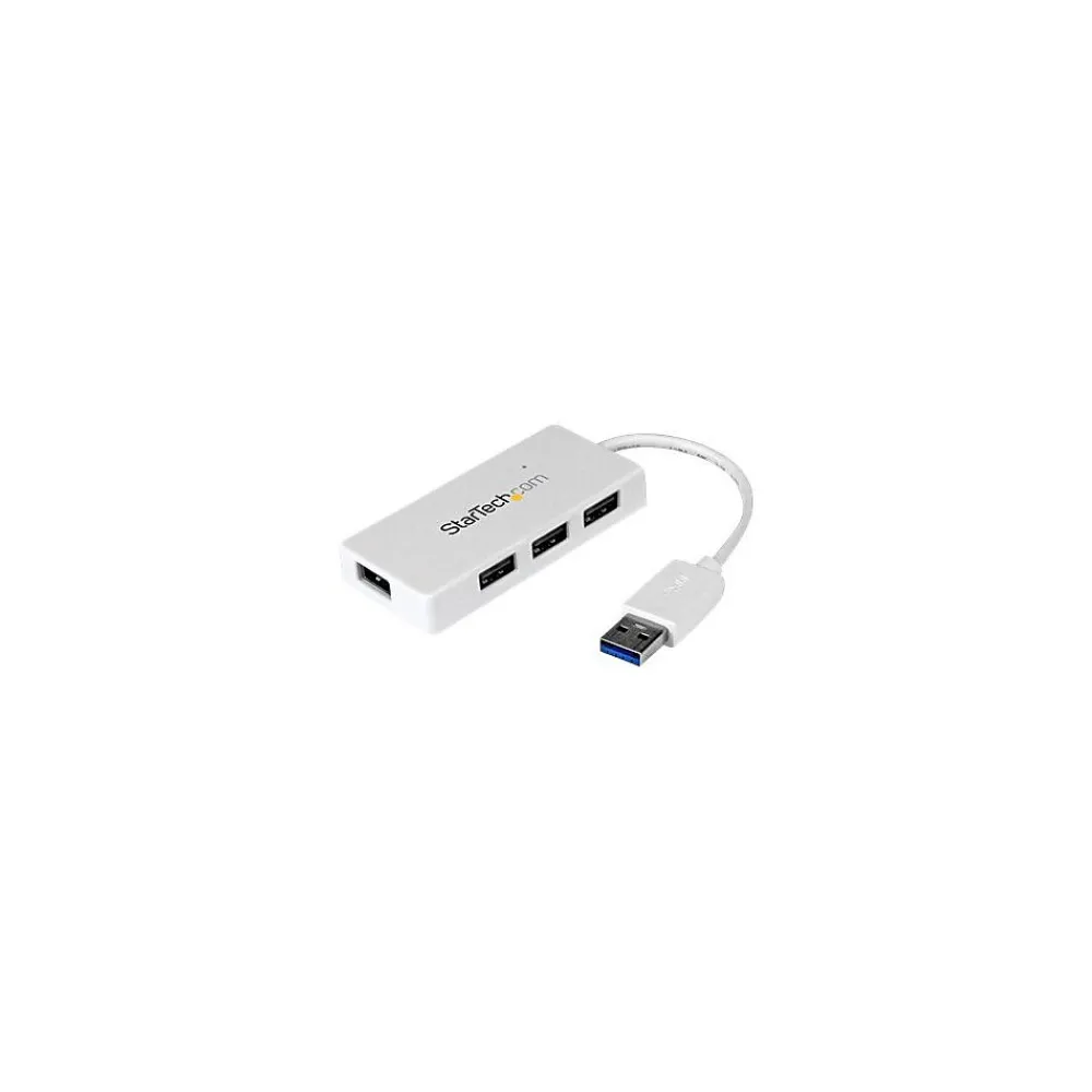 StarTech SuperSpeed 4-Port USB 3.0 Hub, White (ST4300MINU3W)