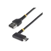 USB-A to USB-C Charging Cable Right Angle, 1ft, Black (R2ACR-30C-USB-CABLE)<StarTech Online