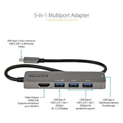 StarTech USB-C Multiport Adapter, Black/Gray (DKT30CHPD3)