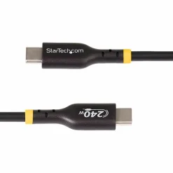 USB-C to USB-C Charging Cable, 6 ft., Black (USB2EPR6F)<StarTech New