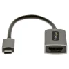 StarTech .com 0.43' USB C to HDMI Audio/Video Cable, Space Gray (USBC-HDMI-CDP2HD4K60)