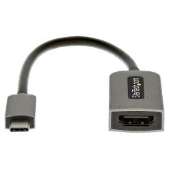 StarTech .com 0.43' USB C to HDMI Audio/Video Cable, Space Gray (USBC-HDMI-CDP2HD4K60)