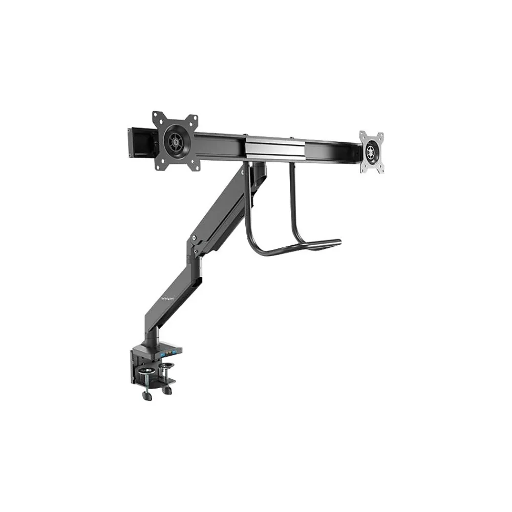 StarTech .com Adjustable Mounting Kit, Up to 32" Monitor, Black (ARMSLIMDUAL2USB3)