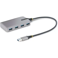 StarTech .com 4-Port USB 3.0 5Gbps Hub, Space Gray (5G4AB-USB-A-HUB)