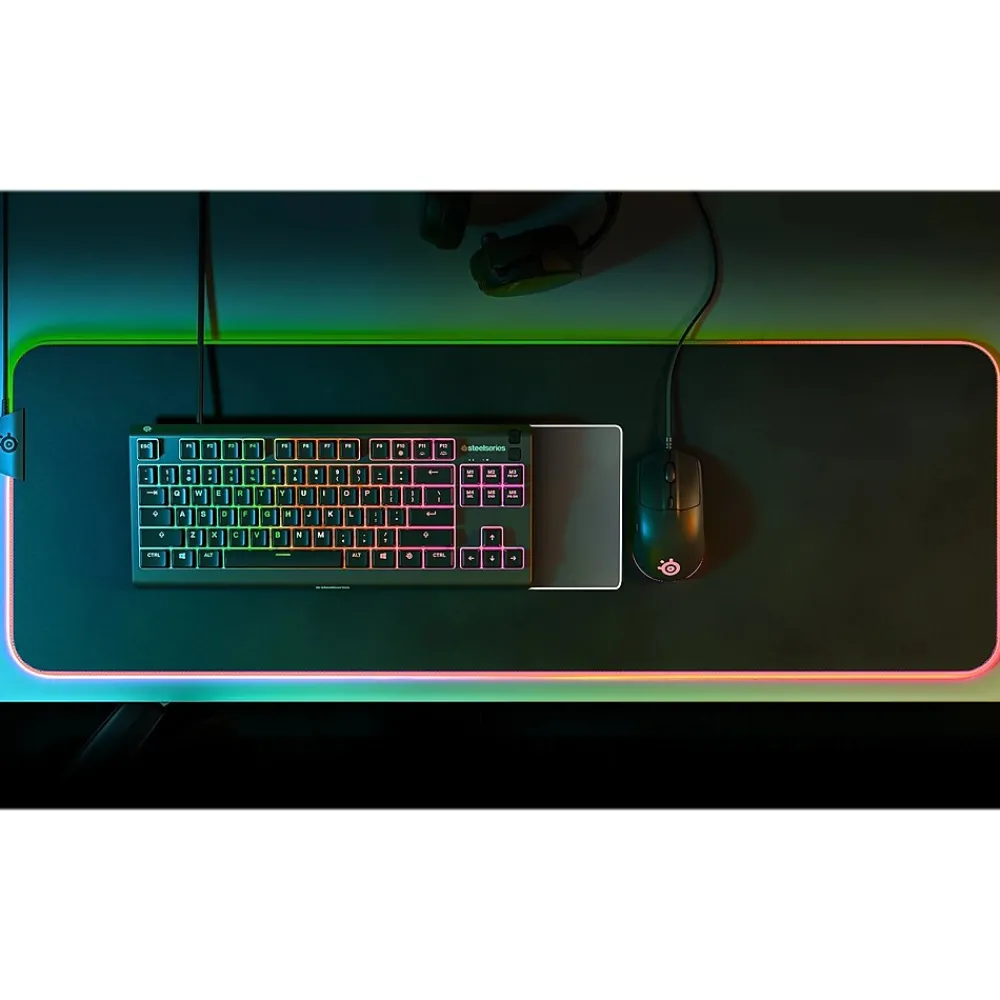 Best SteelSeries Apex 3 TKL Gaming Keyboard with RGB Lighting, Black (64831)