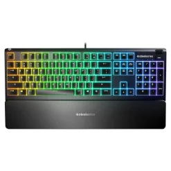 Best SteelSeries Apex 3 Wired Gaming Keyboard, Black (64795)