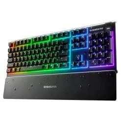 Best SteelSeries Apex 3 Wired Gaming Keyboard, Black (64795)