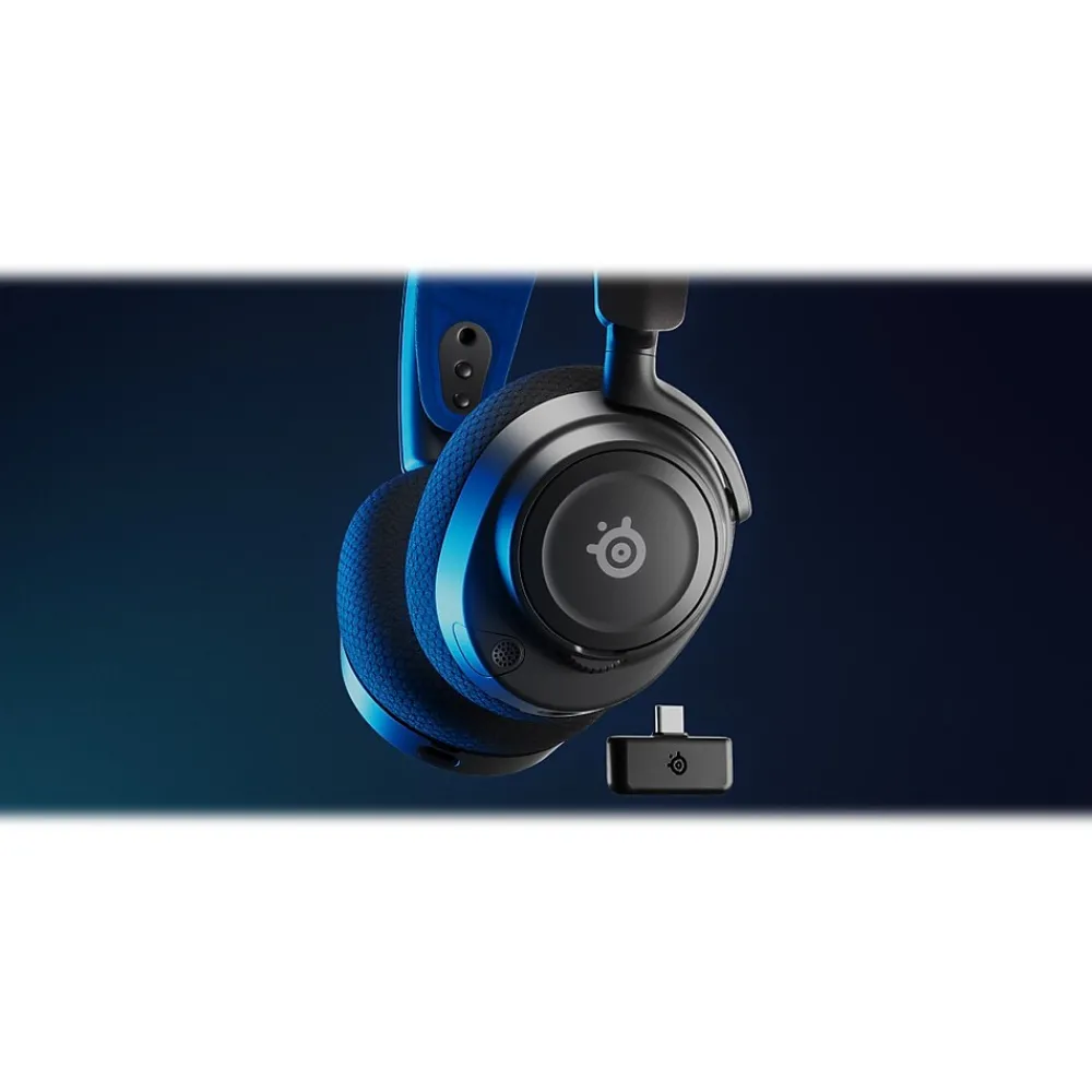 SteelSeries Arctis Nova 7P Wireless Bluetooth Gaming Over-the-Ear Headset, USB-C, Black (61559)