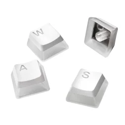 SteelSeries PrismCaps Universal Double Shot PBT Gaming Keycaps, White (60203)