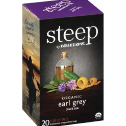 Bigelow Steep by Organic Earl Grey Black Tea, 20 Tea Bags/Box (RCB17700)