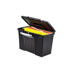 File Storage|Storex File Storage Box with Organizer Lid, Letter/Legal Size, Black (61510U01C)