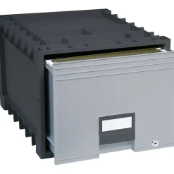 File Storage|Storex Storage Drawer, Letter Size, Black (61178E02C)