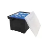 File Storage|Storex Storage Plastic File Tote with Comfort Grips, Letter/Legal Size, Black/Clear (61528U01C)