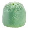 EcoSafe-6400 64 Gallon Compostable Industrial Trash Bag, 48" x 60", Low Density, 0.85 mil, Green, 30 Bags/Box<Stout Outlet