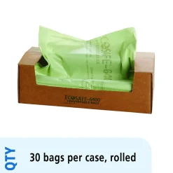 EcoSafe-6400 64 Gallon Compostable Industrial Trash Bag, 48