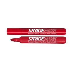 Markers|Stride Mark Tank Permanent Marker, Chisel Tip, Ink, 12/Box (22003) Red