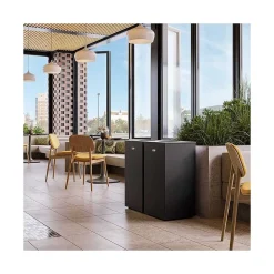 Metal Square Trash Can with Open Lid, 24 Gallon (MTCSQ240)<Suncast Commercial Outlet