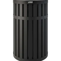 Steel Trash Can, 45 Gallon, Black (MTCRND4500)<Suncast Commercial Online
